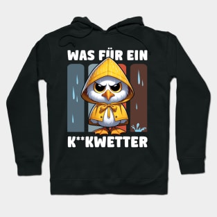 Lustige Möwe mit Regencape und witziger Spruch Hoodie